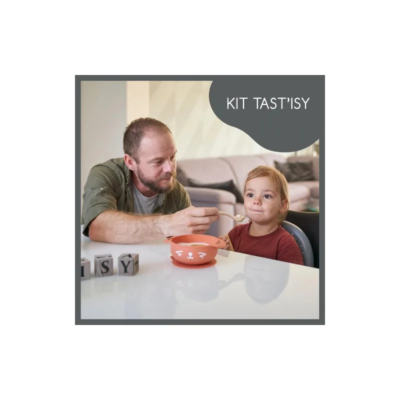 Coffret repas bol cuillere tast isy renard terracotta babymoov | la maison du bebe