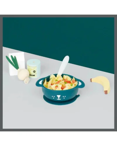 Coffret repas bol cuillere tast isy chien bleu babymoov | la maison du bebe