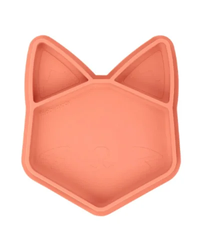Assiette bébé compartimentée Isy Plate renard en silicone Babymoov