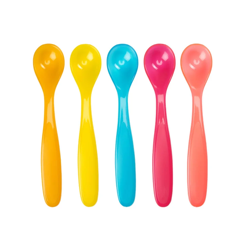 Cuillères en silicone 2ème âge, lot de 5, Badabulle