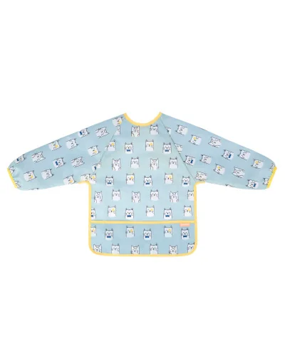 Long-sleeved baby bib animals 4 months to 3 years Badabulle