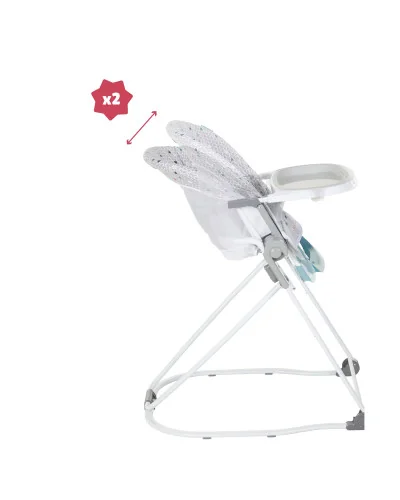 Chevron compact high chair Grey Badabulle