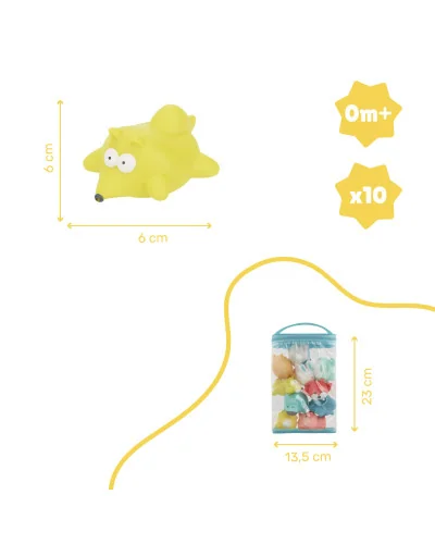 Jouets de bain Rigolos Splash x10 Badabulle