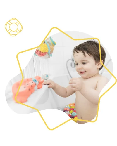 Jouets de bain Rigolos Splash x10 Badabulle