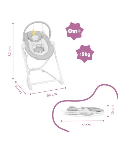 Transat relax en hauteur Compact’Up Candy Badabulle
