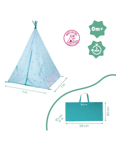 Tipi anti-UV Jungle pour enfant Badabulle