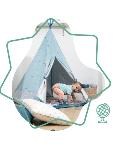 Tipi anti-UV Jungle para niños Badabulle