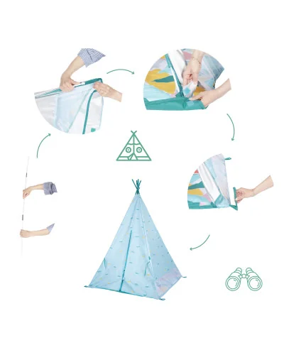 Tipi anti-UV Jungle pour enfant Badabulle