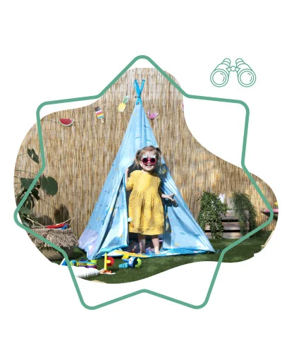 Tipi anti-UV Jungle pour enfant Badabulle