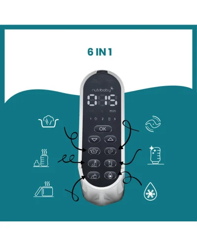 Robot cuiseur vapeur Nutribaby(+) Industrial Grey Babymoov