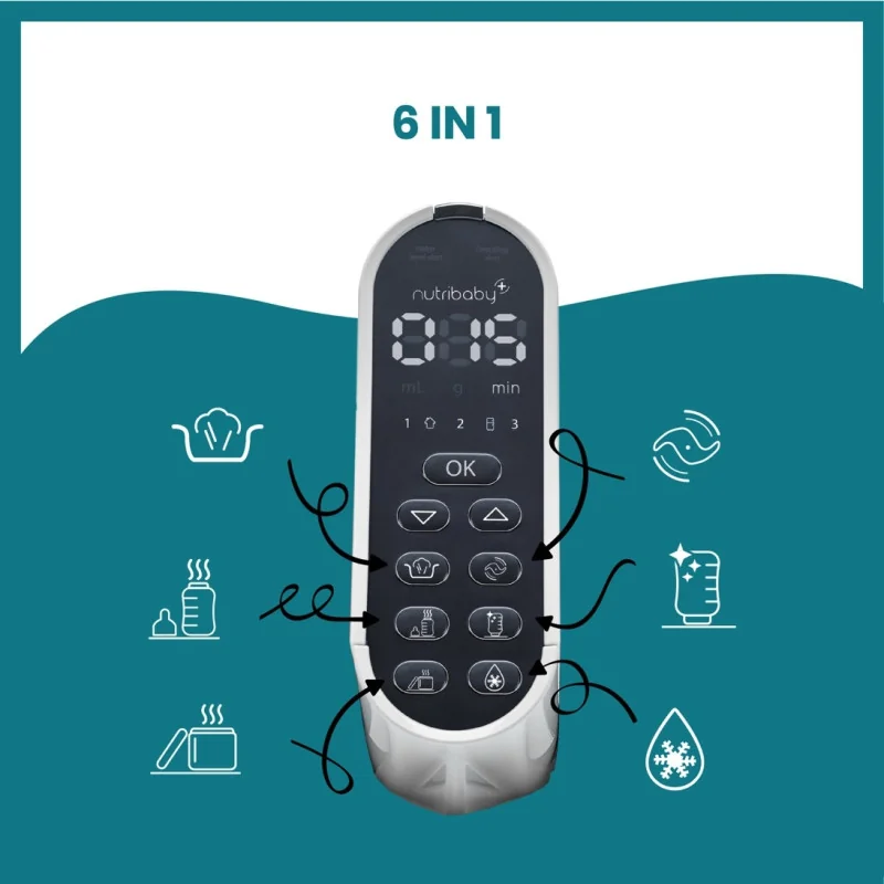 Cuiseur a vapeur Nutribaby(+) Industrial Grey Babymoov | la maison du bebe