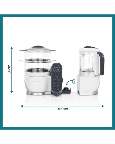 Robot cuiseur vapeur Nutribaby(+) Industrial Grey Babymoov