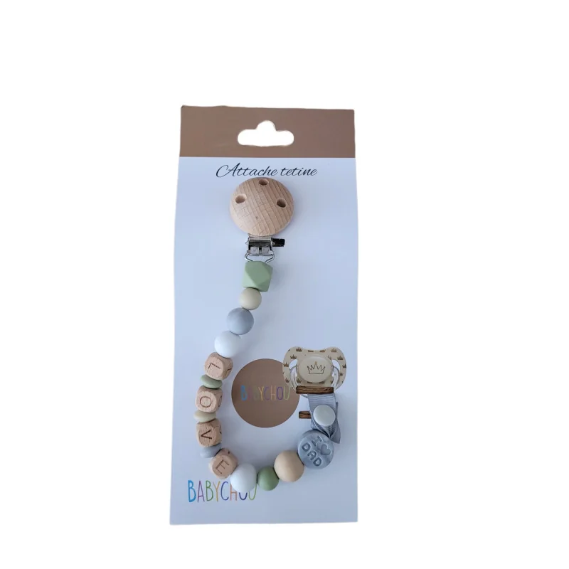 Attache Tétine en Bois BABYCHOU