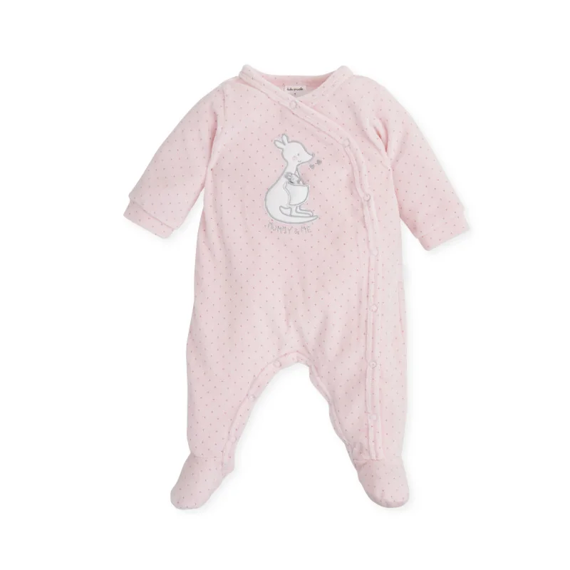 Pompón de Azúcar unisex thick cotton sleepsuit pink Tutto Piccolo Pompón de Azúcar unisex thick cotton sleepsuit pink Tutto Piccolo