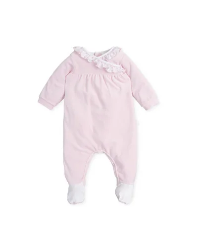 Pelele niña de algodón grueso Ninfa rosa Tutto Piccolo