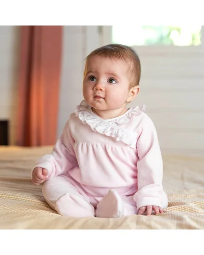 Ninfa girls' thick cotton sleepsuit pink Tutto Piccolo