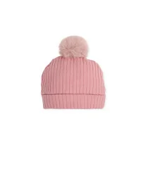 Ranas de choco girls' ribbed hat petal pink Tutto Piccolo