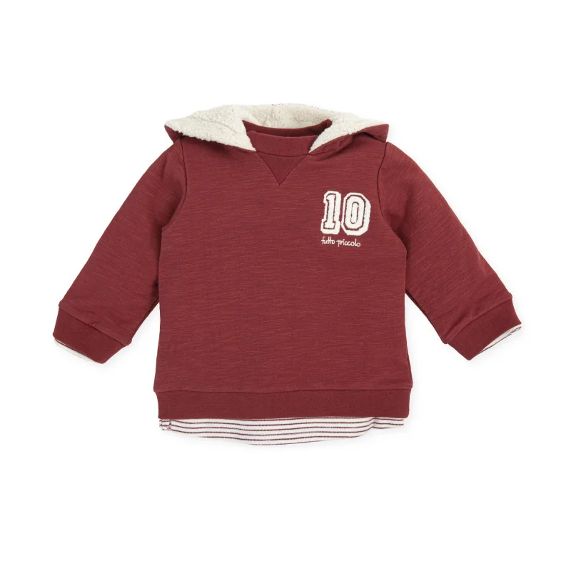 Bola de cristal boys' hooded sweatshirt strawberry Tutto Piccolo