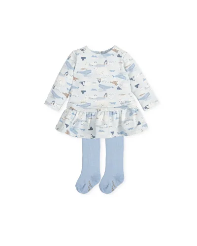 Sirena girls' dress and tights Steel Tutto Piccolo