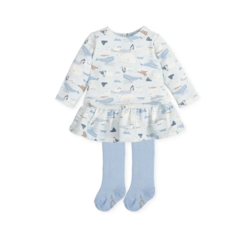 Sirena girls' dress and tights Steel Tutto Piccolo