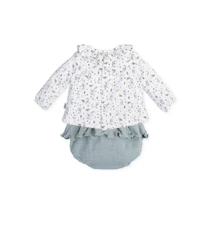 Conjunto 2 piezas niña Laberinto blanco Tutto Piccolo