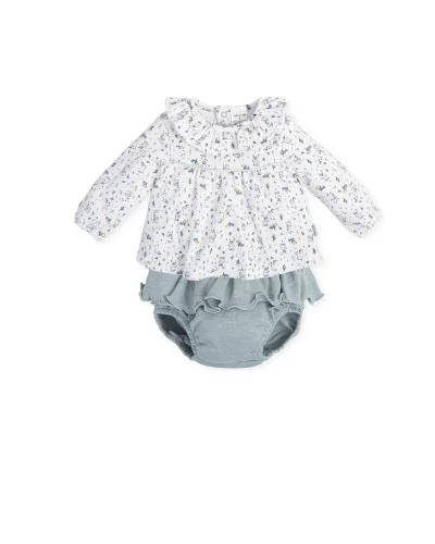 Conjunto 2 piezas niña Laberinto blanco Tutto Piccolo