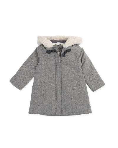 Manteau fille Elfo gris anthracite Tutto Piccolo