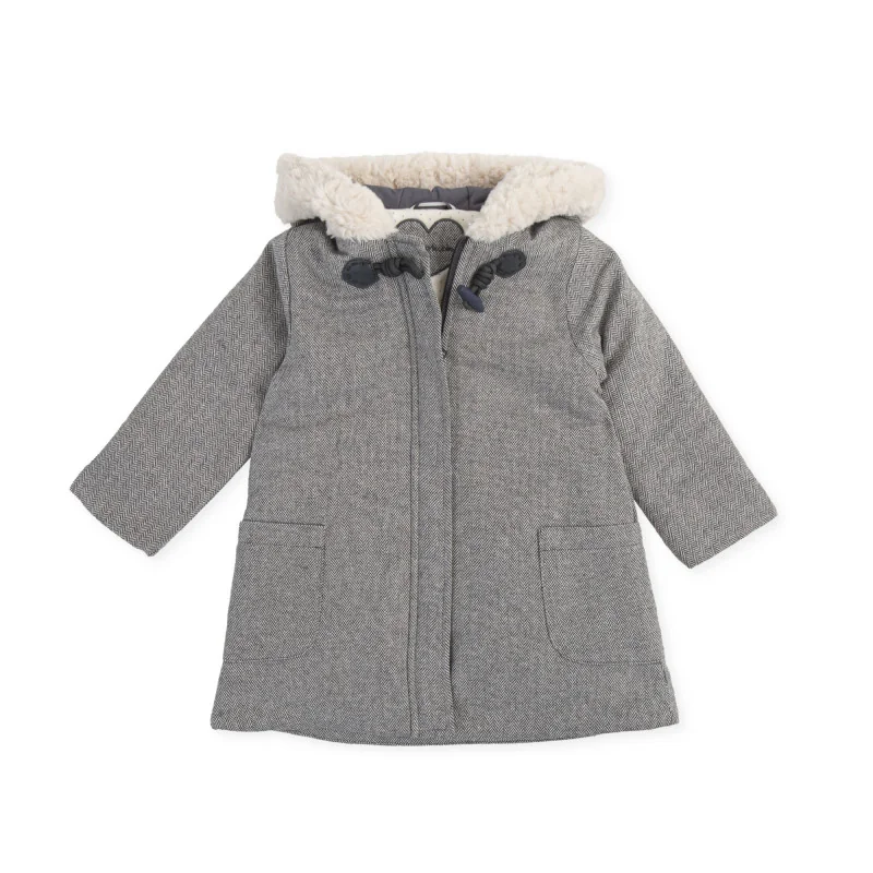 Manteau fille Elfo gris anthracite Tutto Piccolo