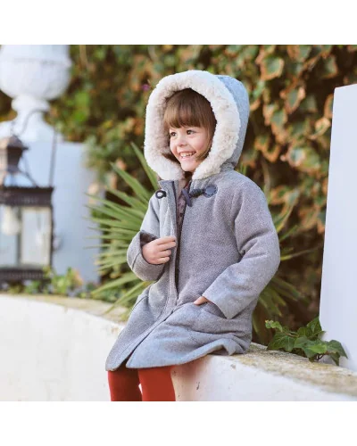 Elfo girls' coat charcoal grey Tutto Piccolo