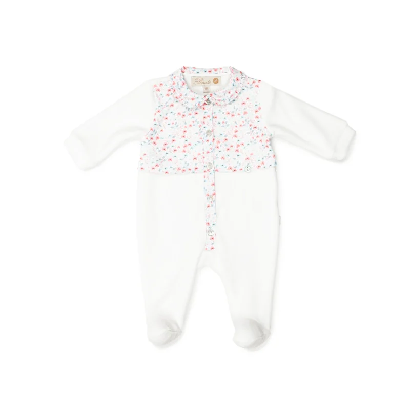 Essentials 201 girls' velour sleepsuit 3 months beige Pureté du bébé