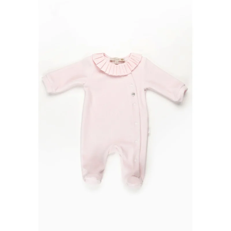 Grenouillère fille en velours Essentials 1 mois rose modèle 200 Pureté du bébé Grenouillère fille en velours Essentials 1 mois rose modèle 200 Pureté du bébé