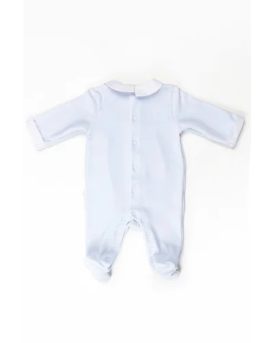 Grenouillère garçon en velours Essentials 3 mois bleue modèle 206 Pureté du bébé