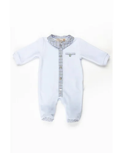 Grenouillère en velours Essentials 214 3 mois bleu Pureté du bébé
