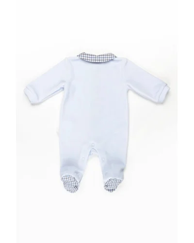 Grenouillère en velours Essentials 214 3 mois bleu Pureté du bébé