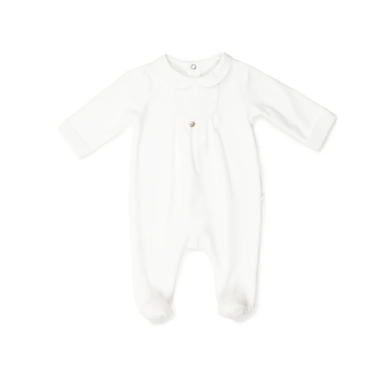 Grenouillère en velours Essentials 3 mois blanc Pureté du bébé