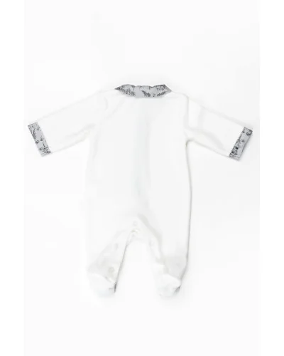 Grenouillère garçon en velours Essentials 3 mois Pureté du bébé