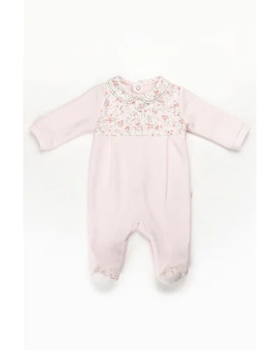 Grenouillère fille en coton Essentials 3 mois rose Pureté du bébé