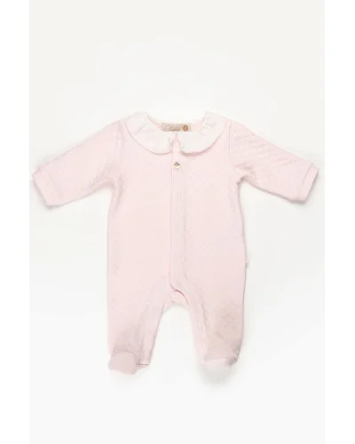 Grenouillère fille en velours Essentials 3 mois rose modèle 265 Pureté du bébé
