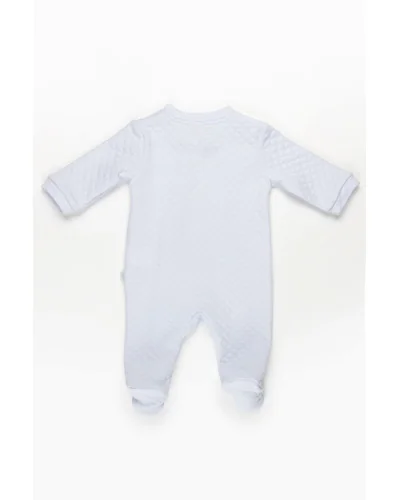 Grenouillère garçon en velours Essentials 3 mois bleue modèle 266 Pureté du bébé