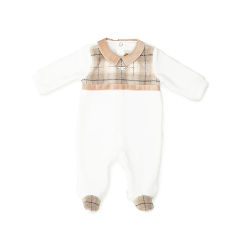 Pelele de terciopelo para niño Ducks 1 mes beige Pureté du bébé Pelele de terciopelo para niño Ducks 1 mes beige Pureté du bébé