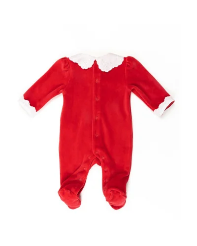 Grenouillère en velours Christmas 3 mois rouge Pureté du bébé