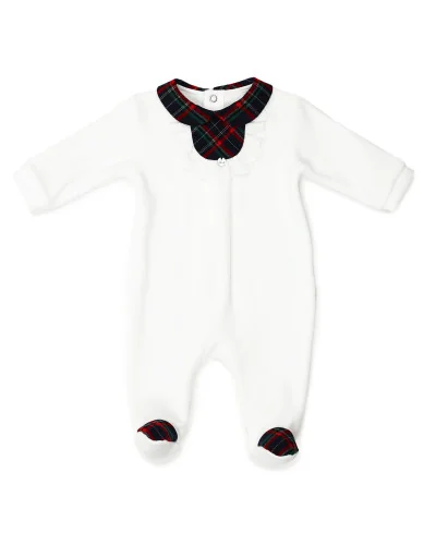 Christmas 02 605 velour sleepsuit 1 month Winter 2022 collection Pureté du bébé