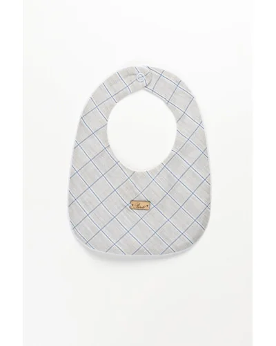 Bavoir en coton Essentials bleu modèle 255 Pureté du bébé
