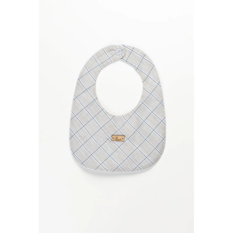 Essentials cotton bib blue model 255 Pureté du bébé