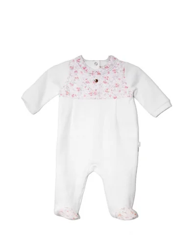Grenouillère en coton Essentials 258 1 mois beige Pureté du bébé