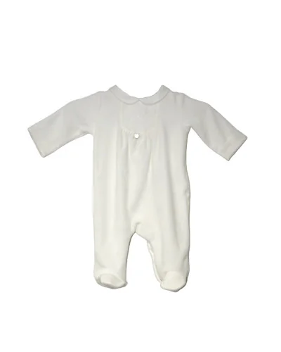 Grenouillère fille en velours Essentials 1 mois beige modèle 233 Pureté du bébé