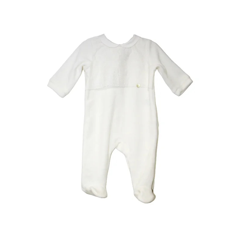 Grenouillere en velours Essentials 02 234 1M 2022 C Hiver Pureté du bébé