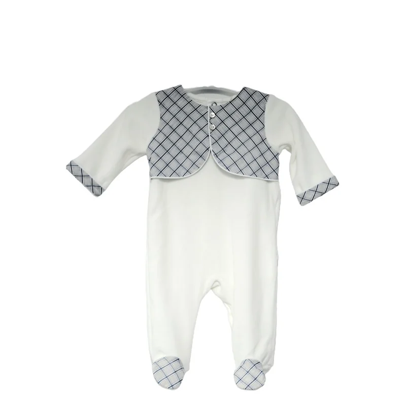 Grenouillère garçon en velours Essentials 3 mois beige Pureté du bébé Grenouillère garçon en velours Essentials 3 mois beige Pureté du bébé