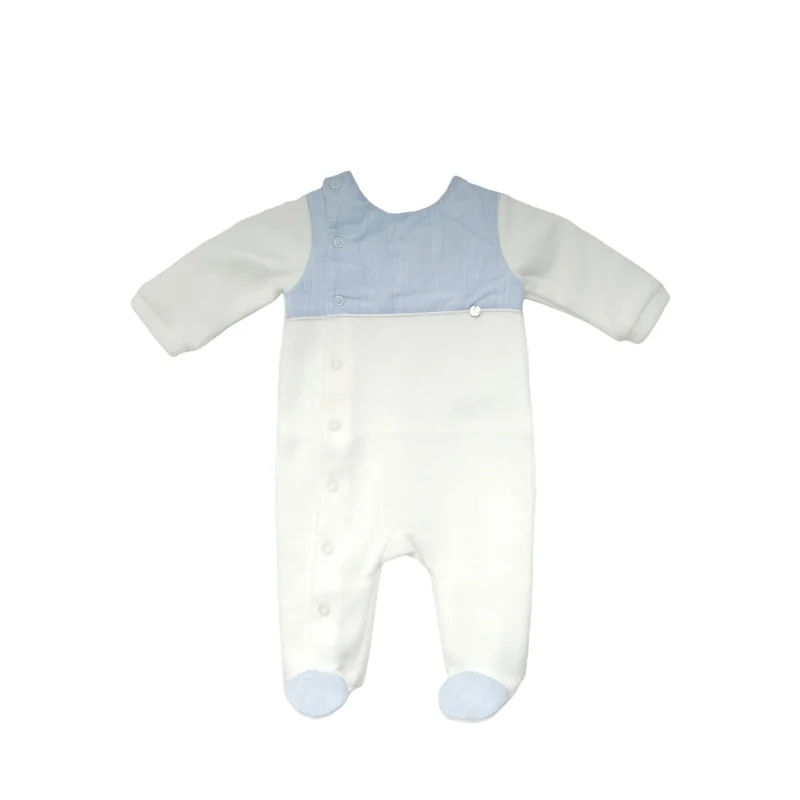 Grenouillère garçon en coton Essentials 1 mois beige Pureté du bébé