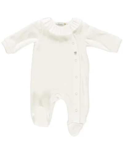 Grenouillère en velours Essentials 02 200 1M 2022 C.Hiver Pureté du bébé